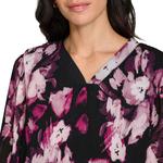 Женский плиссированный топ Calvin Klein с длинными рукавами, Black Multi - фото 5