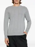 Свитер в рубчик Eleventy, серый - фото 3