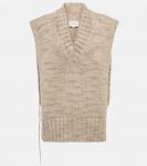 Свитер из альпаки, хлопка и шерсти MAISON MARGIELA, бежевый - фото