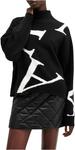 Свитер AllSaints Women's A Star Jumper, Doe Brown/Black - фото
