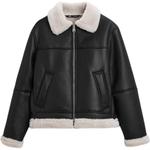 Кожаная куртка мужская черная ZARA - фото