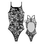 Купальник Turbo Stickers, черный - фото