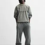 Свитшот мужской ZARA, серый - фото 9