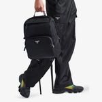 Рюкзак Prada тканый с логотипом, черный - фото 3