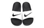 Шлепанцы и сланцы Nike Klapki Benassi Swoosh 'Black White' Women's - фото 3