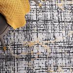 Ковер SAFAVIEH, 244 x 305 см, - коллекция Amelia - большой - Charcoal & Gold, современный дизайн, не линяет и легко чистится, идеально для гостиной, спальни, офиса, столовой (ALA248D) - фото 6