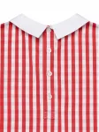 Плиссированное платье в клетку гингем Thom Browne Kids, красный - фото 5