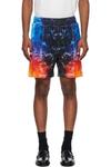 Многоцветные градиентные махровые шорты Casablanca - фото