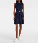 Плиссированное теннисное платье Tory Burch, Deep Navy - фото 2