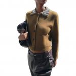 Свитер женский тёмный хаки ZARA - фото 6