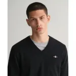 Свитер Gant Superfine Lambswool v neck, черный - фото 4