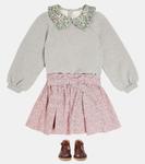 Хлопковая юбка tuie с цветочным принтом Bonpoint, розовый - фото 2