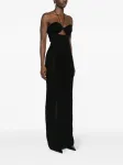 Платье макси Bergen в технике кроше The Mannei, черный - фото 3