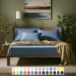 Простыня из джерси Carpe Sonno, 100x200 см, сине-серый - фото 2