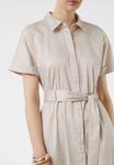 Платье-рубашка MIT HEMDKRAGEN UND BINDEGÜRTEL comma, песочный - фото 3