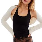 Чистый линий рейсербэк майка Free People, черный - фото