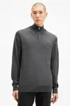 KILBURN ZIP FUNNEL шерстяной свитер AllSaints, серый - фото