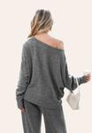 Топ Cupshe Long sleeved top, Dark Grey - фото 3