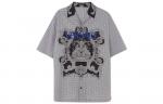 VERSACE Рубашка Fansizhe мужская сине-серая - фото 3
