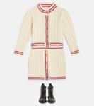 Юбка шерстяной вязки косами Balmain, нейтральный - фото 2