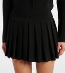 Плиссированная мини-юбка Norma Kamali, черный - фото 4