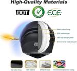 Шлем модульный Guenzo Bluetooth, серый / красный - фото 3