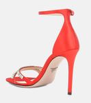 Сатиновые сандалии с декоративными элементами Prada, Fuoco - фото 3