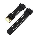 Ремешок Casio совместимый резиновый материал пряжка черно-серебристый - фото 3