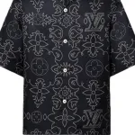 Рубашка мужская черная Louis Vuitton, черный - фото 4