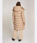 Куртка женская Calvin Klein длинная стеганая с капюшоном, бежевый - фото 2