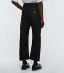 Хлопковые брюки Prada, черный - фото 4