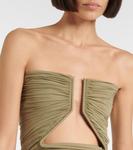 Голливудский собранный топ из джерси Rick Owens, Celadon - фото 4