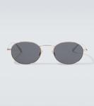 Овальные солнцезащитные очки SL 799 Saint Laurent, Gold-Gold-Black - фото