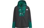 Куртка Adidas City Escape Two-In-One, черный/зеленый/рисунок - фото
