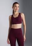 Бюстгальтер Even&Odd active MEDIUM SUPPORT BRA WITH ZIP UP FRONT & ADJUSTABLE STRAPS, Bordeaux - фото