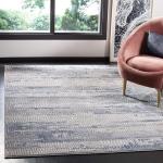 Ковер SAFAVIEH, 161 x 229 см, Meadow Collection Grey Navy MDW182F Modern Abstract - фото