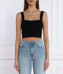 Футболка с изюминкой Cropped fit Weekend Max Mara, черный - фото