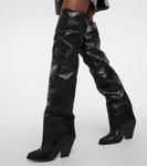 Кожаные сапоги до колена Isabel Marant, черный - фото 4