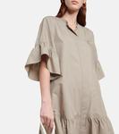 Мини-платье из хлопка Poplin Power Dorothee Schumacher, Stone - фото 4