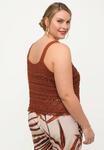 Топ Ulla Popken Top, Terracotta/Brown - фото 2