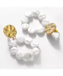 Женские серьги-подвески Санторини Sohi, white - фото 3