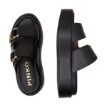 Кожаные тапочки Flores Pinko, черный - фото 3