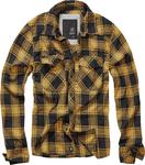 Рубашка с длинными рукавами Brandit Checkshirt, черный/желтый - фото 6
