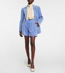 Шорты из бархата Blazé Milano, Avio - фото 2