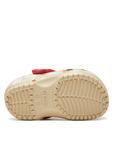 Мюли Crocs Classic Heart Print Clog T 206832, бежевый - фото 4