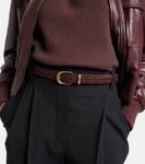 Плетёный кожаный ремень Brunello Cucinelli, Miele - фото 2