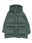 Утепленный пуховик с капюшоном Il Gufo, зеленый - фото