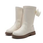 Детские кожаные ботинки для детей Satchi, бежевый - фото 3