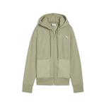 Толстовка с капюшоном на молнии PUMA, зеленый - фото