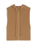 Жилет с капюшоном Mescal Max Mara Studio, коричневый - фото